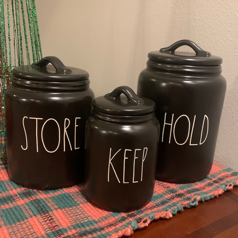 Black Rae Dunn Store Canister - Picture 4 of 4
